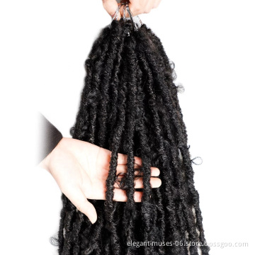 Aodale New Butterfly Locs Crochet Hair 14 18 22 24 Inch Soft Distressed Faux Locs Crochet Hair Faux Nu Locs